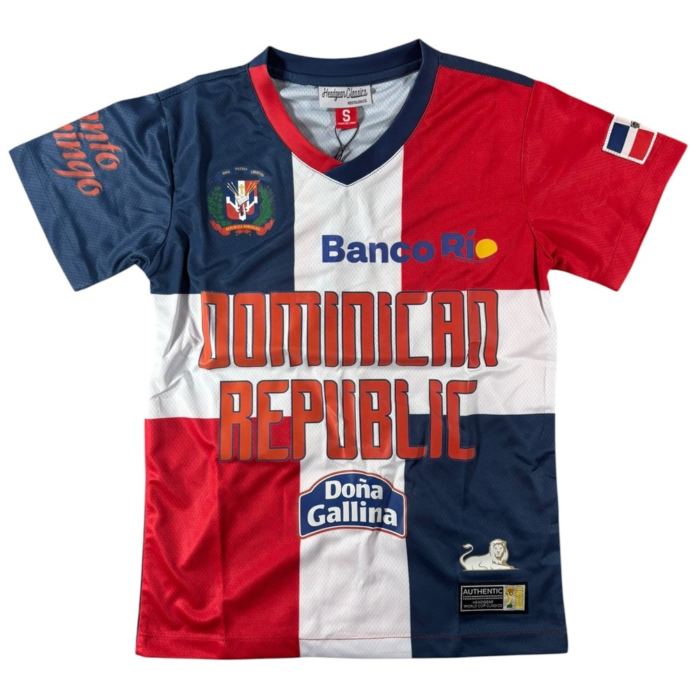 Headgear Classics Dominican Republic Youth Soccer Jersey Red White Blue Size M